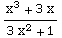 (x^3 + 3 x)/(3 x^2 + 1)